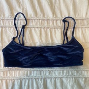 Blue velvet Triangl bikini top